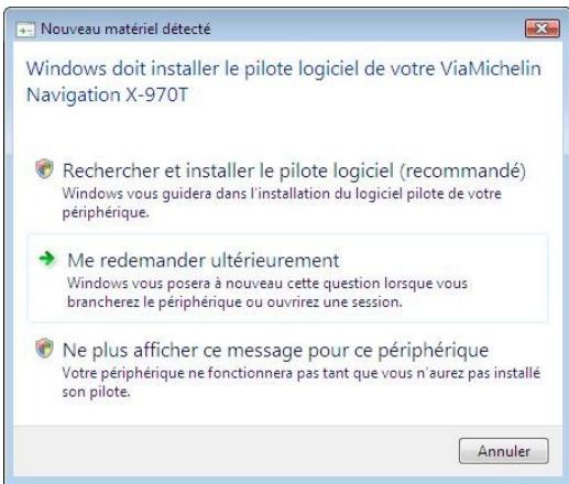 VIAMICHELIN NAVIGATION VERSION 7 - Ne connectez votre GPS portable ViaMichelin que lorsque la procédure d'installation vous le demandera ! - 11