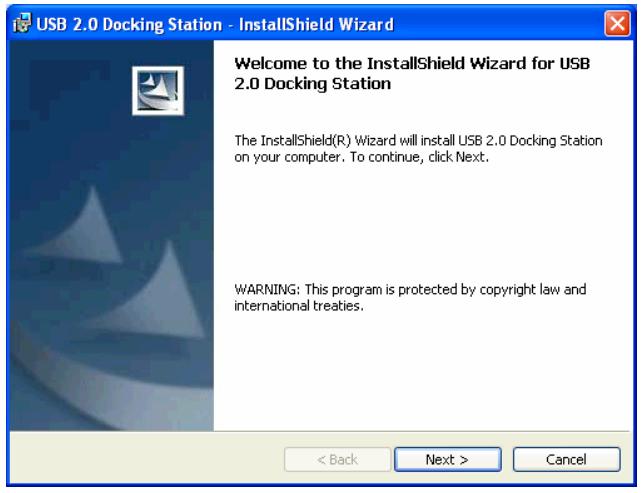 VIVANCO USB 2.0 DOCKING STATION - Running the Setup Program - 3