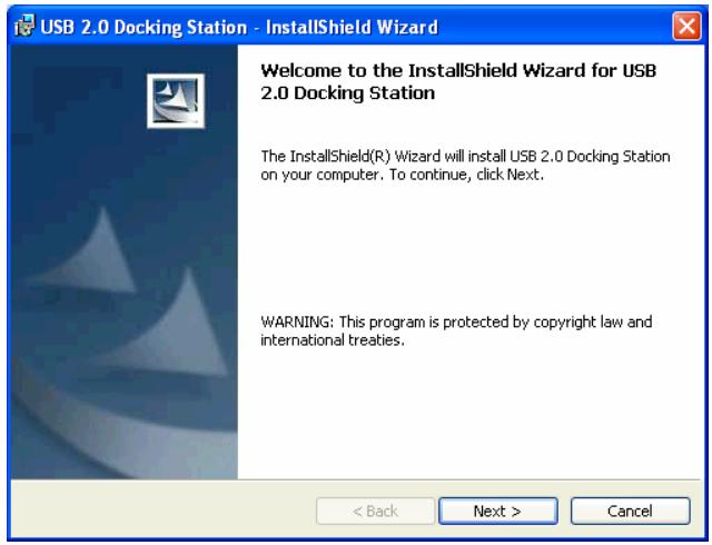 VIVANCO USB 2.0 DOCKING STATION - Exécution du programme d'installation - 3