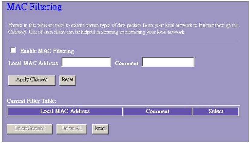 VIVANCO WLAN ROUT 54-N - MAC Filtering (Filtrowanie adresów MAC) - 1
