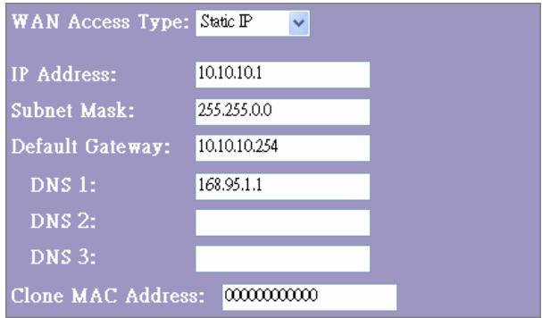 VIVANCO WLAN ROUT 54-N - Tryb statycznégo IP - 1