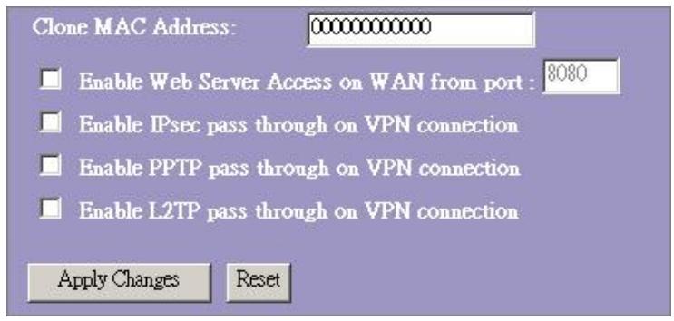 VIVANCO WLAN ROUT 54-N - Configurations communes pour l'interface WAN - 1