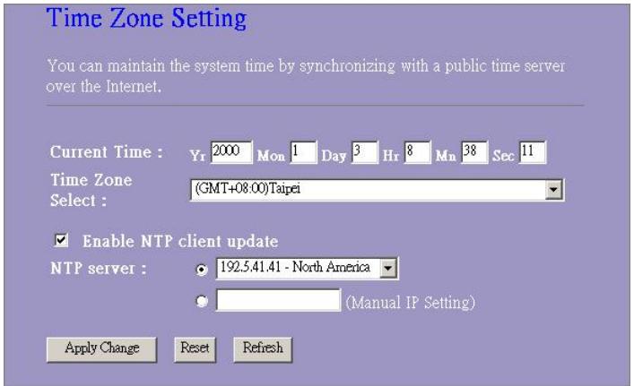 VIVANCO WLAN ROUT 54-N - Time Zone Setting - 1