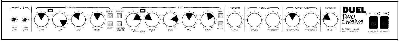 PEAVEY DUEL 212 - TONE SETTINGS - 1