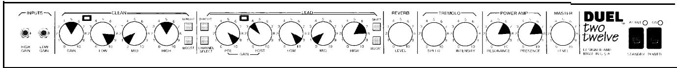 PEAVEY DUEL 212 - TONE SETTINGS - 2