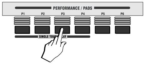 PERFORMANCE / PADS P1 P2 P3 P4 P5 P6 SINGLE TOUCH PLAY