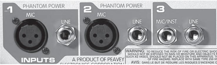 PEAVEY MESSENGER M100 - Utiliser un micro - 1
