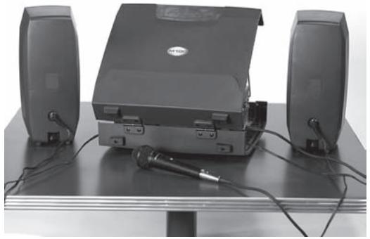 PEAVEY MESSENGER M100 - Aufbau von Mischpult und Lautsprechern - 1