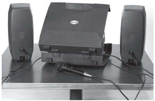 PEAVEY MESSENGER M100 - Setting Up Mixer and Speakers - 1