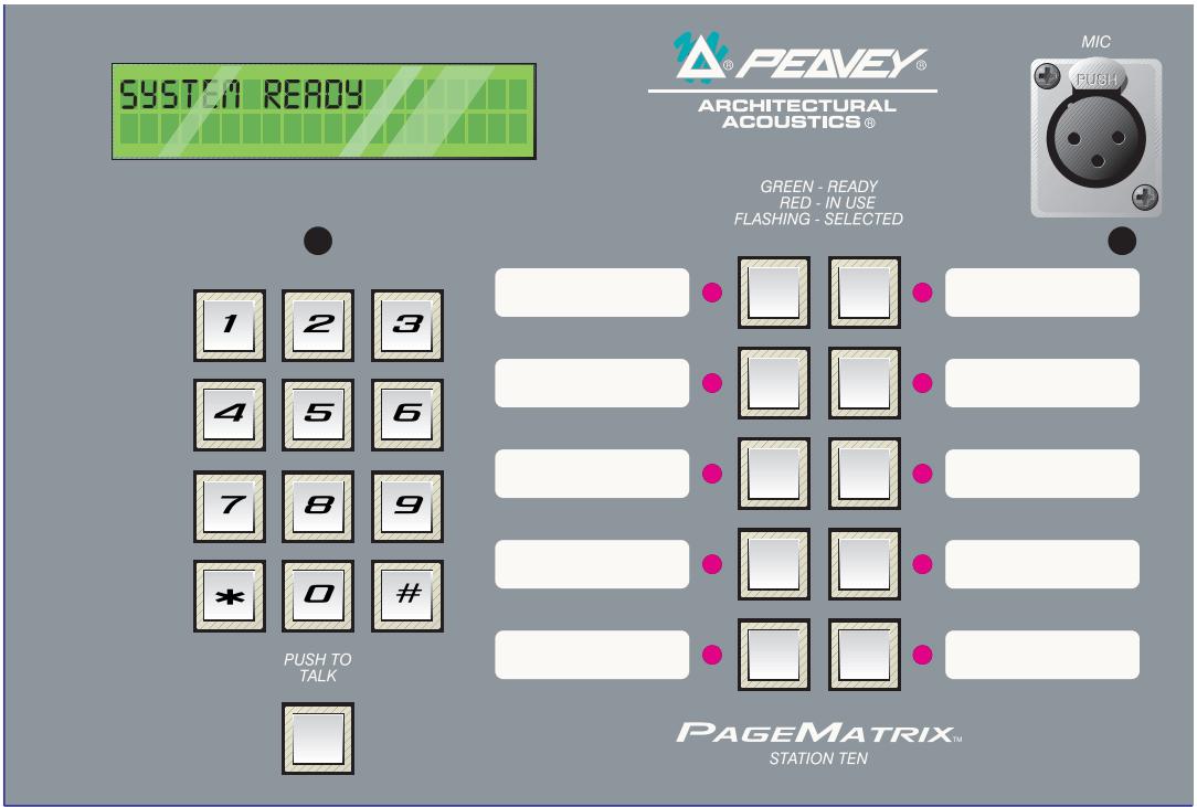 PEAVEY PAGEMATRIX - Station Ten™ Desktop Paging Station - 1