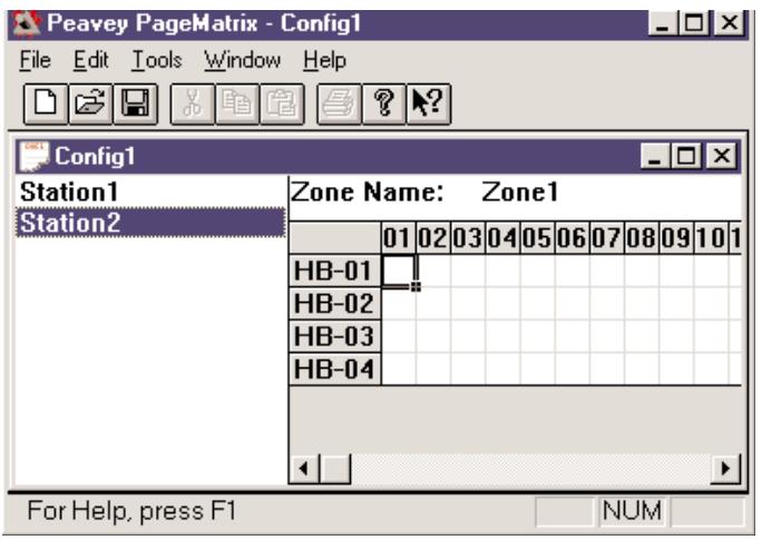 PEAVEY PAGEMATRIX - Postes et zones - 1