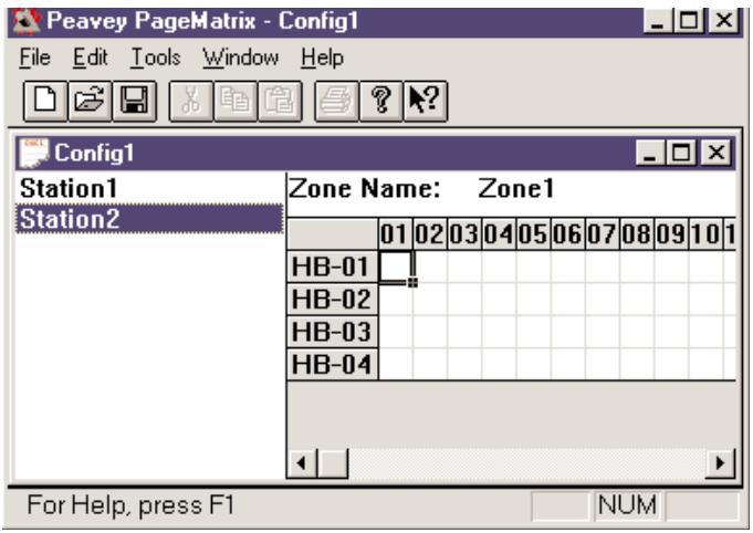 PEAVEY PAGEMATRIX - Estaciones y zonas - 1