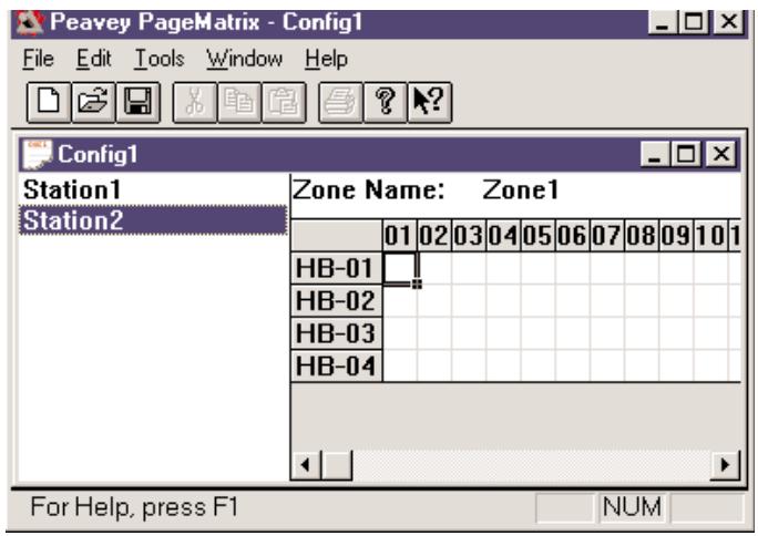 PEAVEY PAGEMATRIX - Stationen und Zonen - 1