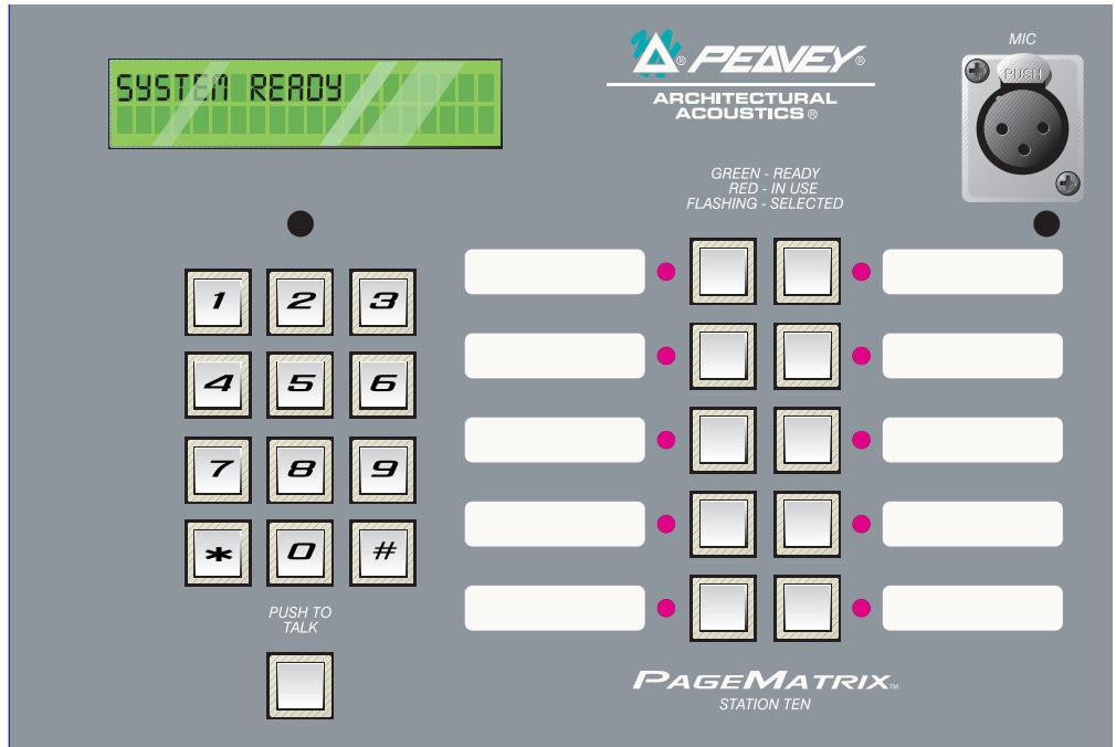 PEAVEY PAGEMATRIX - Tisch-Rufstation Station Ten ^TM - 1