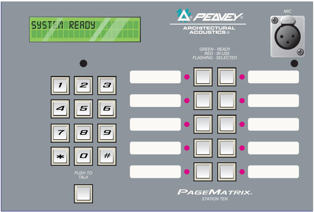PEAVEY PAGEMATRIX - Estación de intercomunicación de mesa Station Ten™ - 1