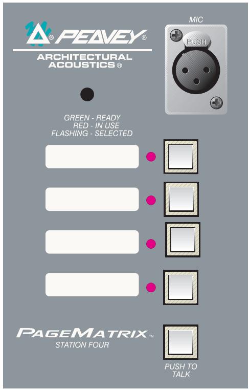 PEAVEY PAGEMATRIX - Station Four™ Desktop Paging Station - 1