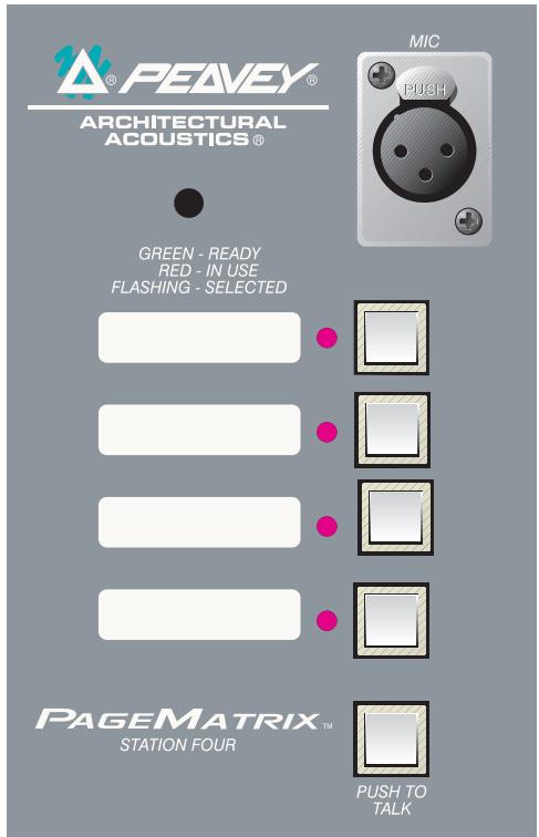 PEAVEY PAGEMATRIX - Estación de intercomunicación de mesa Station Four™ - 1
