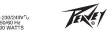 PEAVEY TKO 115 - INSTRUCTIONS - WARRANTY REGISTRATION CARD - 3