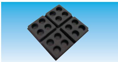 UNELVENT ACCESSOIRES DE POSE - Plots en élastomère - CHOC ISOL - Amortisseur pour caissons de ventilation - 1