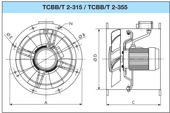 UNELVENT COMPACT TCBT-EX - Dimensions (mm) - 2