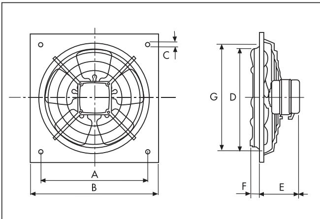 UNELVENT HXM - Dimensions (mm) - 1