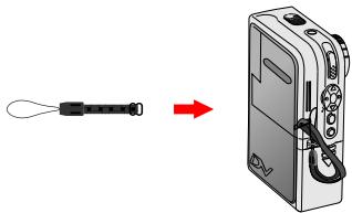AIPTEK POCKET DV 3500 - Fixation de la dragonne (optionnelle) - 2