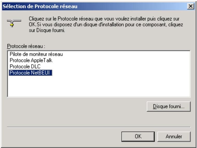 BEWAN VPN BOOSTER 32 - Installation du protocole NetBEUI - 2