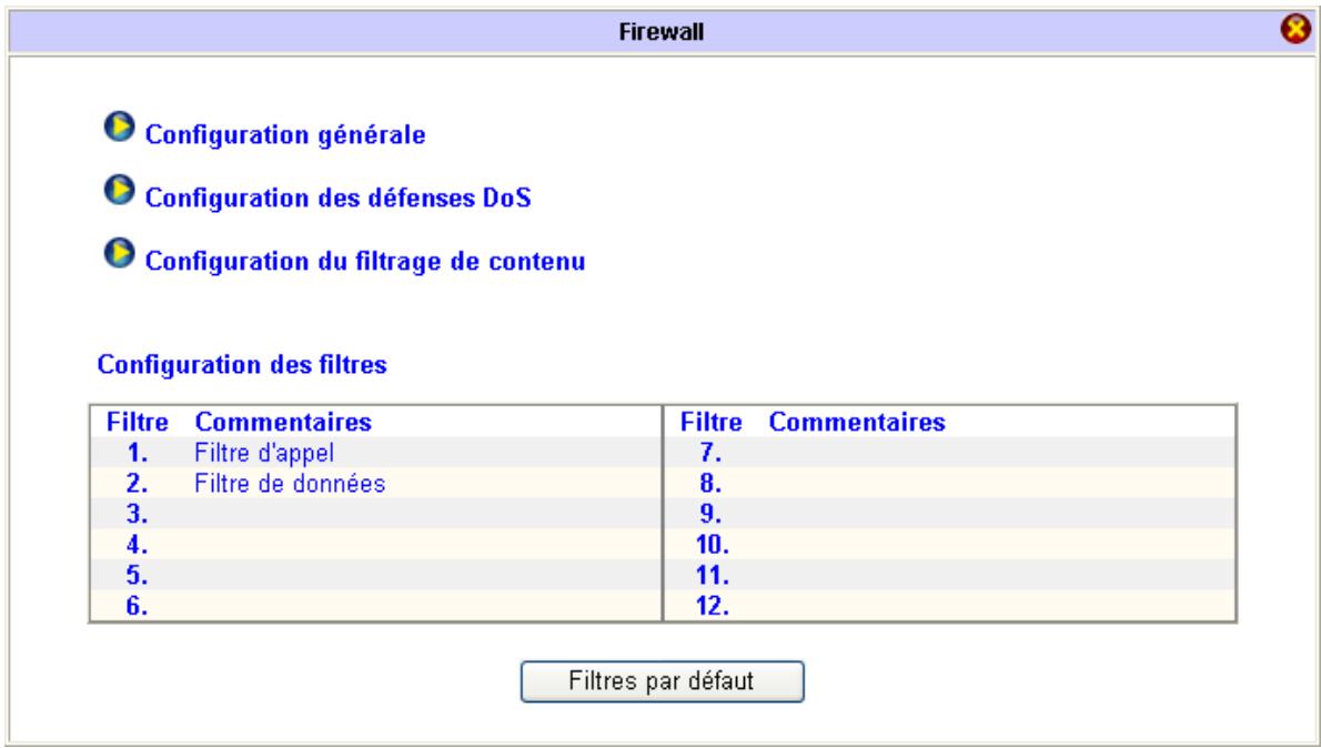 BEWAN VPN BOOSTER 32 - Paramétrage d'un filtre - 1