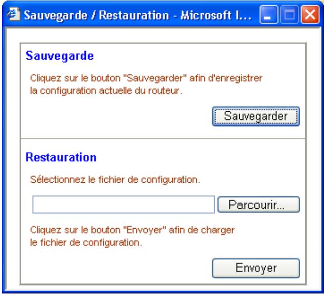 BEWAN VPN BOOSTER 32 - Sauvegarde d'une configuration - 1