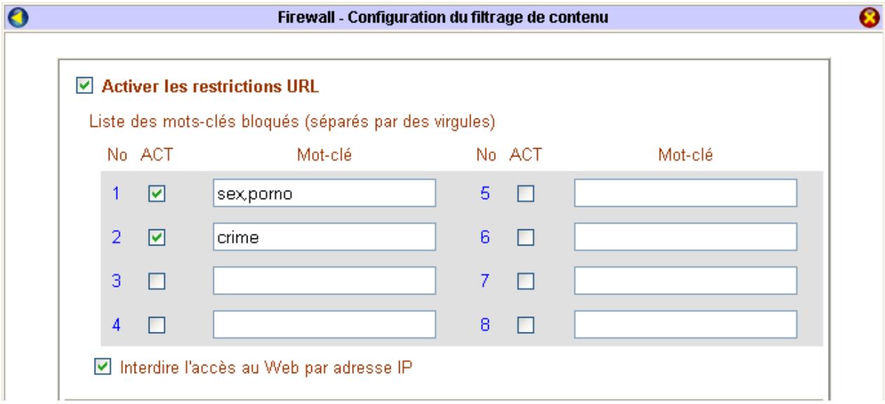 BEWAN VPN BOOSTER 32 - Restriction URL - 1