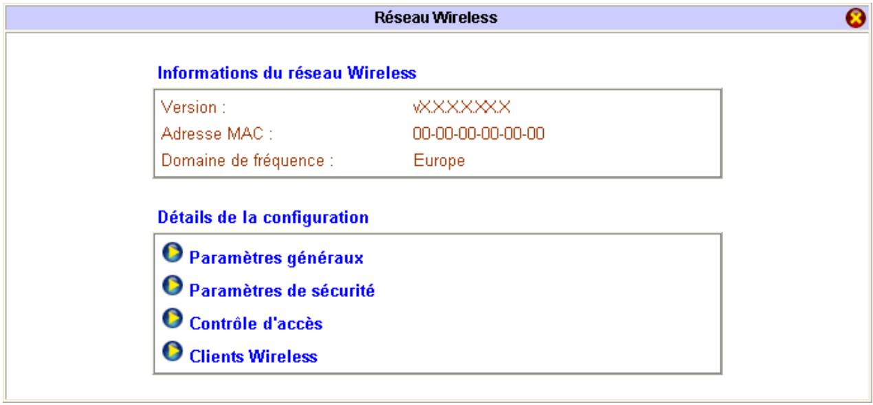 BEWAN VPN BOOSTER 32G - Configuration des paramètres wireless (VPN booster 32 g / 32 vg) - 1