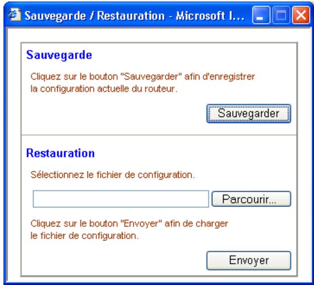 BEWAN VPN BOOSTER 32G - Sauvegarde d'une configuration - 1