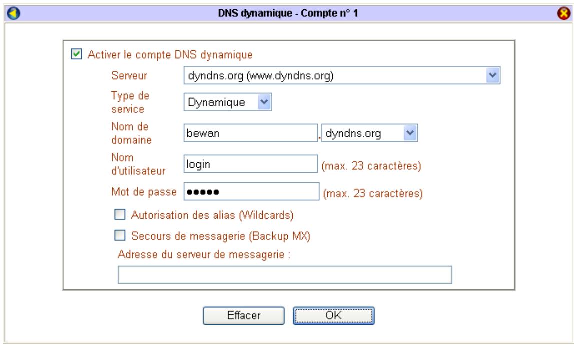 BEWAN VPN BOOSTER 32G - Activation du DNS dynamique - 1