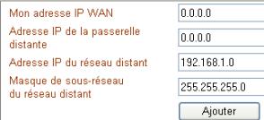 BEWAN VPN BOOSTER 32G - Paramètres tcp/ip de l'interconnexion de réseaux - 1