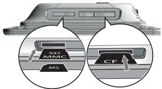VIEWSONIC DF87G - Insertar las tarjetas de memoria - 1