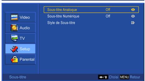 VIEWSONIC N2635W - Réglage des sous-titres codés - 3