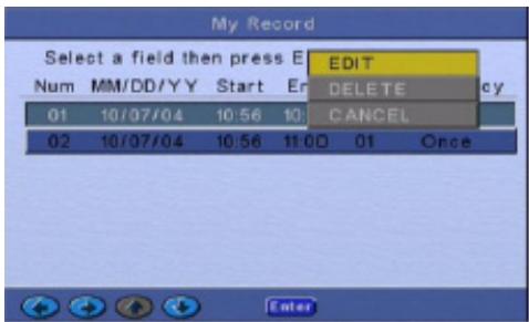 SIGMATEK PVR-800 - Programmation des enregistrements - 1