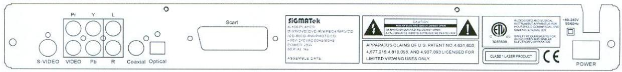 SIGMATEK X-100 V1 - Branchement a un amplificateur decodant les signaux AC3 et/ ou DTS - 1