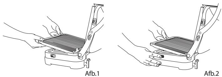 CUISINART GR3E - Installatie van de platen : - 1