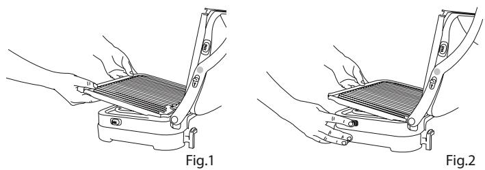 CUISINART GR3E - Instalacion de las placas: - 1