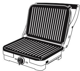 CUISINART GR3E - Open onder hoek van 90^ - 1