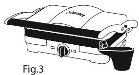 CUISINART GR3E - Colocar los recipientes de recuperación del jugo de coccción - 1