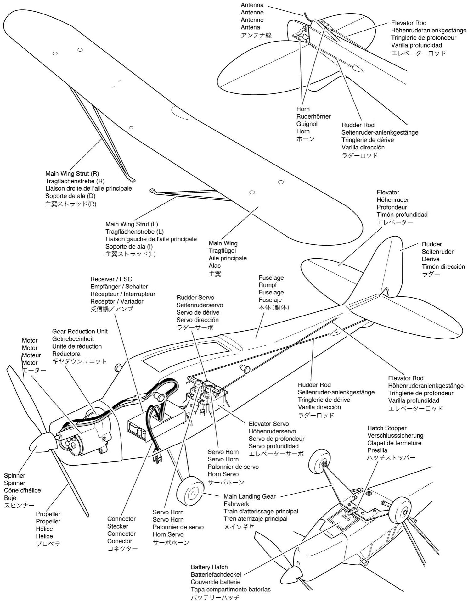 KYOSHO CLIPPED WING CUB M24 - Lire attentivement cette notice avant de commencer. - 2