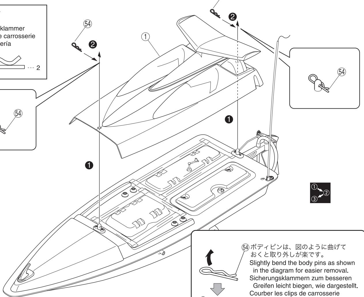 KYOSHO EP AIR STREAK 500 READYSET - Avant l'assemblage, veuillez lire les points suivants attentivement: - 13