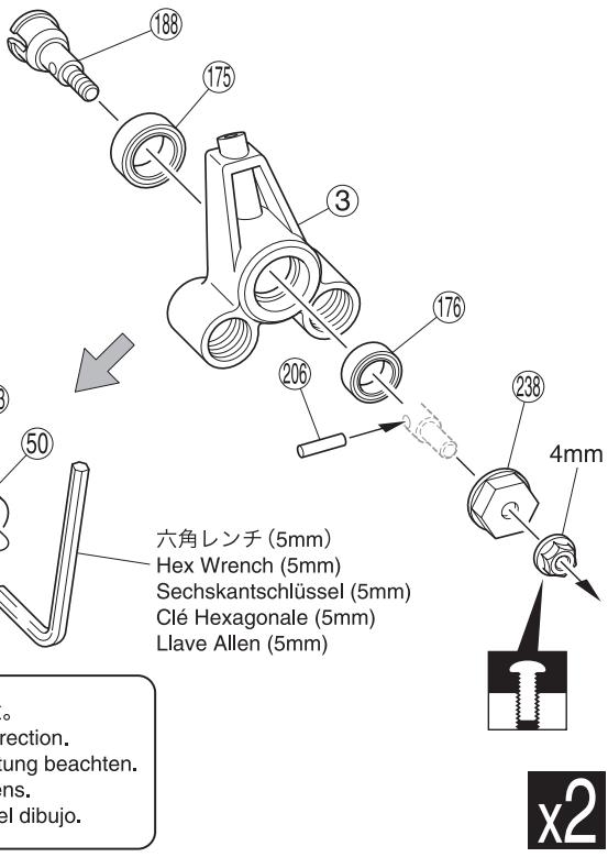 KYOSHO V-ONE SIII EVA ARTA NSX - Avant l'assemblage, veuillez lire les points suivants attentivement: - 47