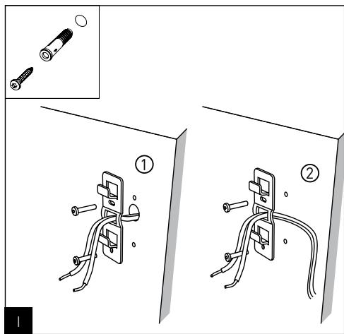 Technical diagram showing two installation steps of a cable clamp or bracket, labeled with Chinese annotations.