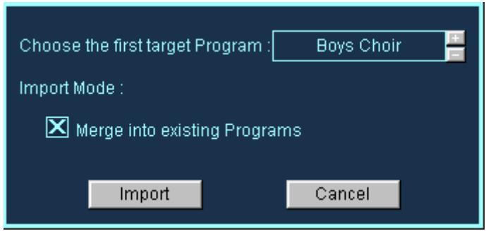 STEINBERG HALION - Options d'importation - 2