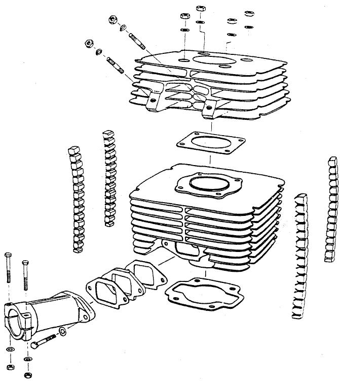 MZ ETZ 125 - Piston et cylindre - 1