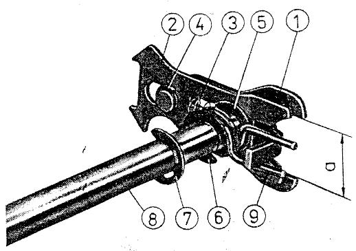 MZ ETZ 125 - Arbre de changement de vitesses avec piece de contact et butée de changement de vitesses - 1