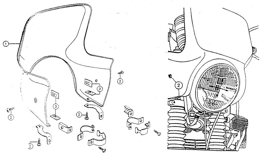 MZ ETZ 125 - Blindage du phare. - 1